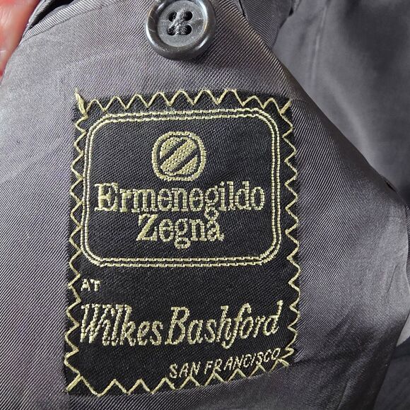 Ermenegildo Zegna Suit Jacket Blazer Mens Gray Wool 44 US 54 IT - Picture 8 of 14